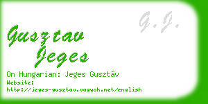 gusztav jeges business card
